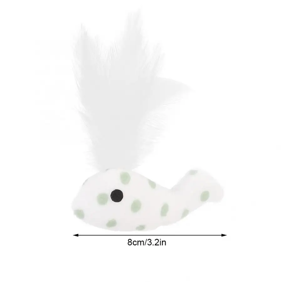 Прочные игрушки для кошек 10 шт. мягкие плюшевые животные рыба с пером набор