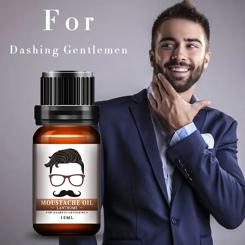 

10 ML 100% Organic Natural Mustache Oil Facial Hair Eyelash Beard Care Growth Nourishing Liquid Prevent Beard Hair Loss