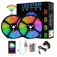 wifi led strip light rgb 5m 10m waterproof 2835smd flexible ribbon diy led light strip rgb tape diode dc 12v phone app