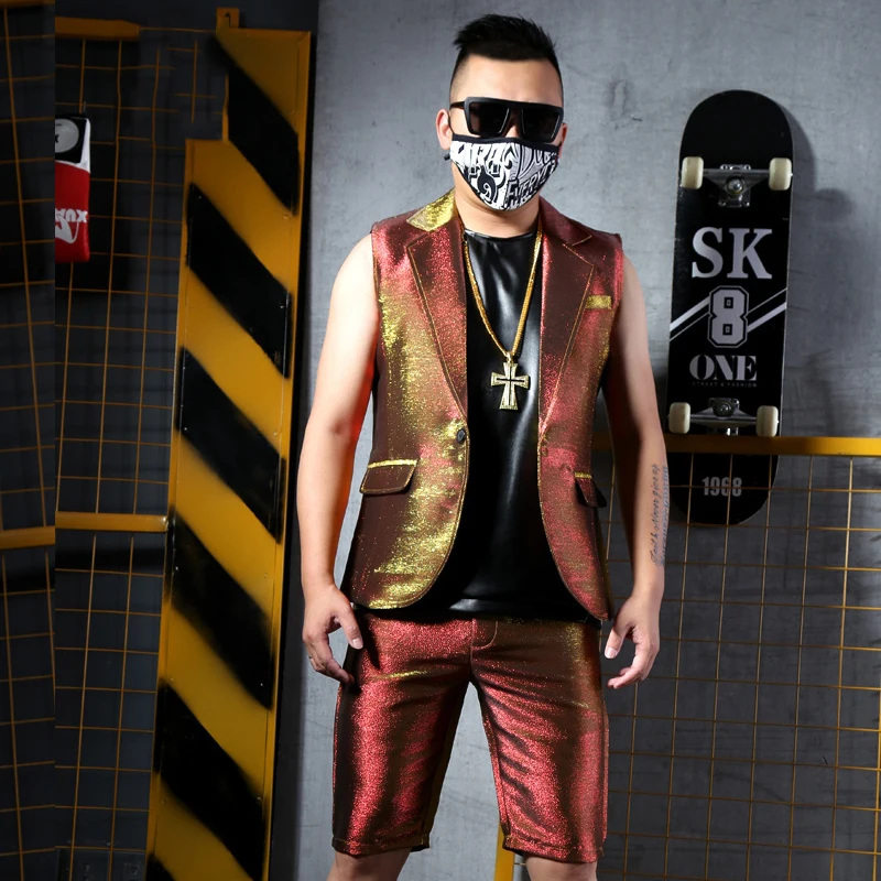 2020 ночной клуб бар мужской певец шоу костюм DJ одежда GOGO для выступлений Блестящий