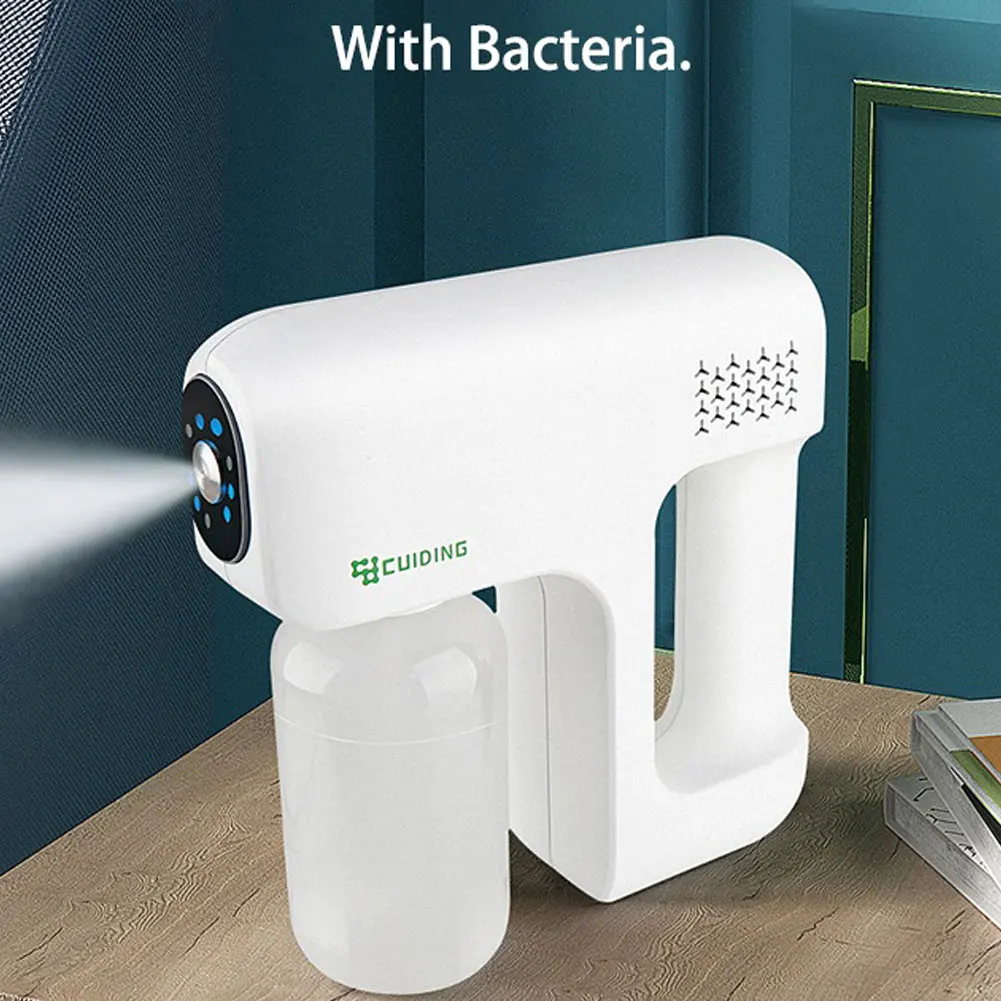 

Atomizing Fogger Disinfection-Sprayer Gun Wireless Fogging Sprayer Blue Light Nano Steam Spray Gun Disinfection Machine
