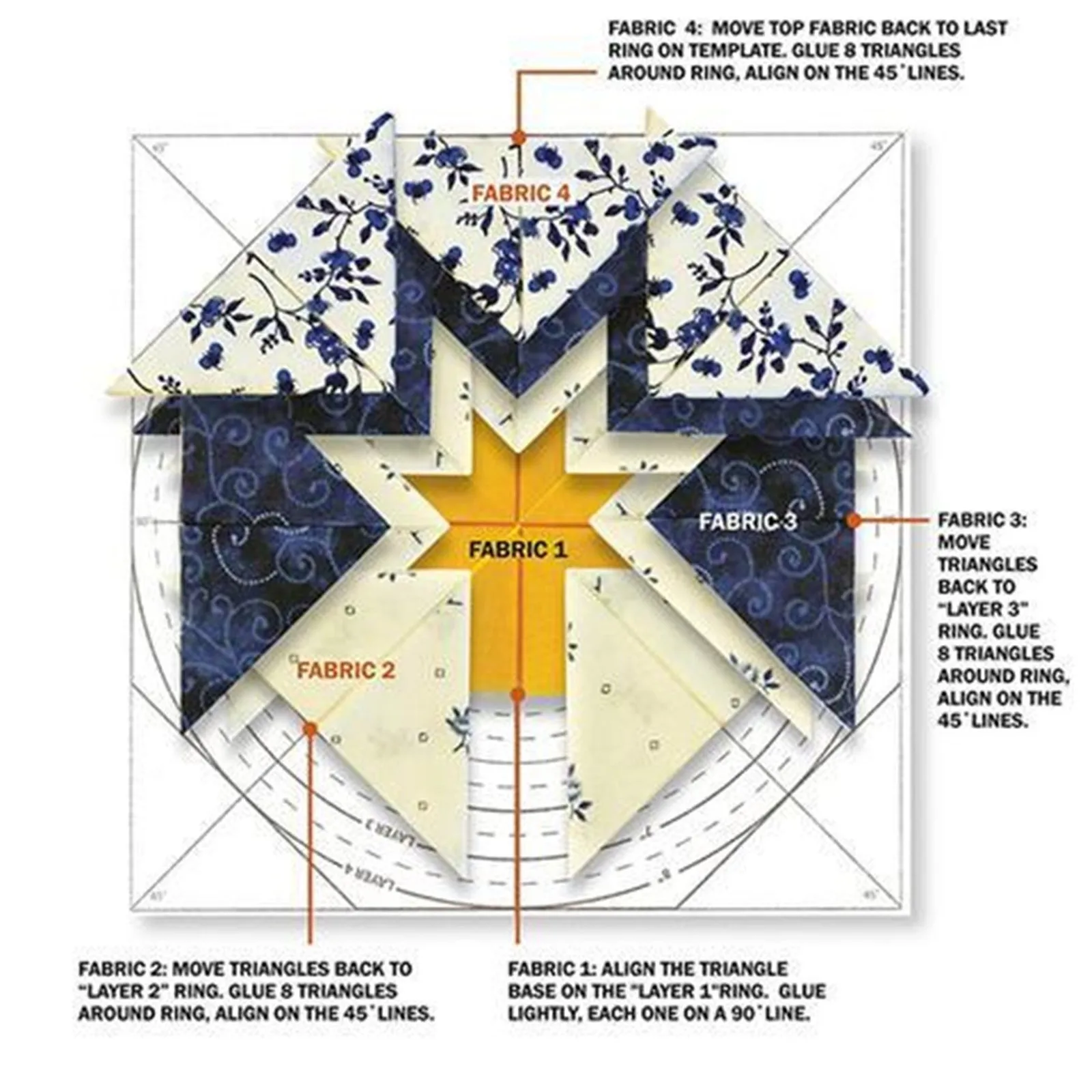 1 шт. линейка для шитья складной трафарет с изображением звезды многоцелевой чаши