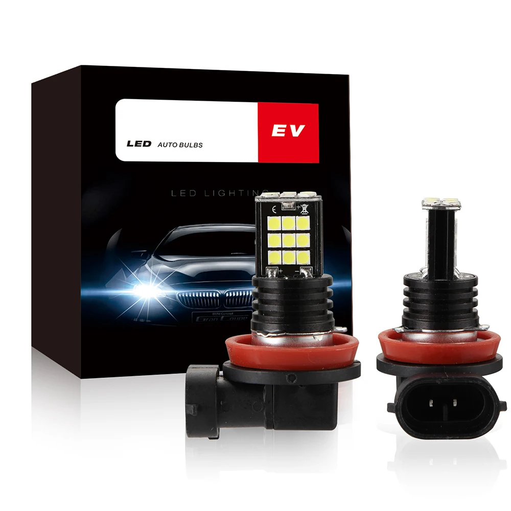 

Car Fog Light Bulbs 2pcs/lot 24W 6000K 2400LM H8 / H9 / H11 Waterproof 3030SMD 3x8 LED Automotive Fog Lamp Bulb for Car