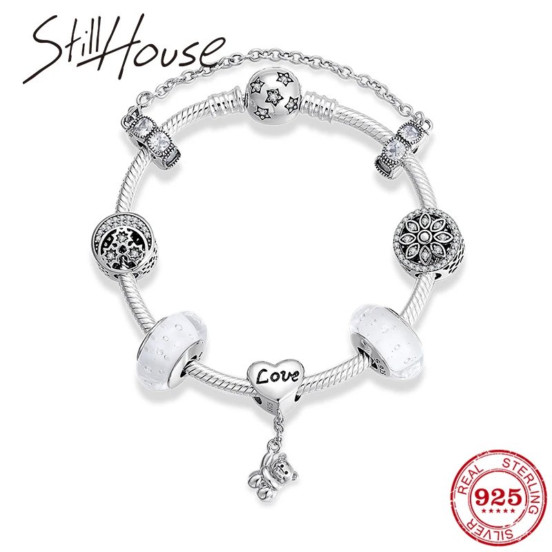 Женский браслет из серебра 925 пробы с подвеской | Украшения и аксессуары