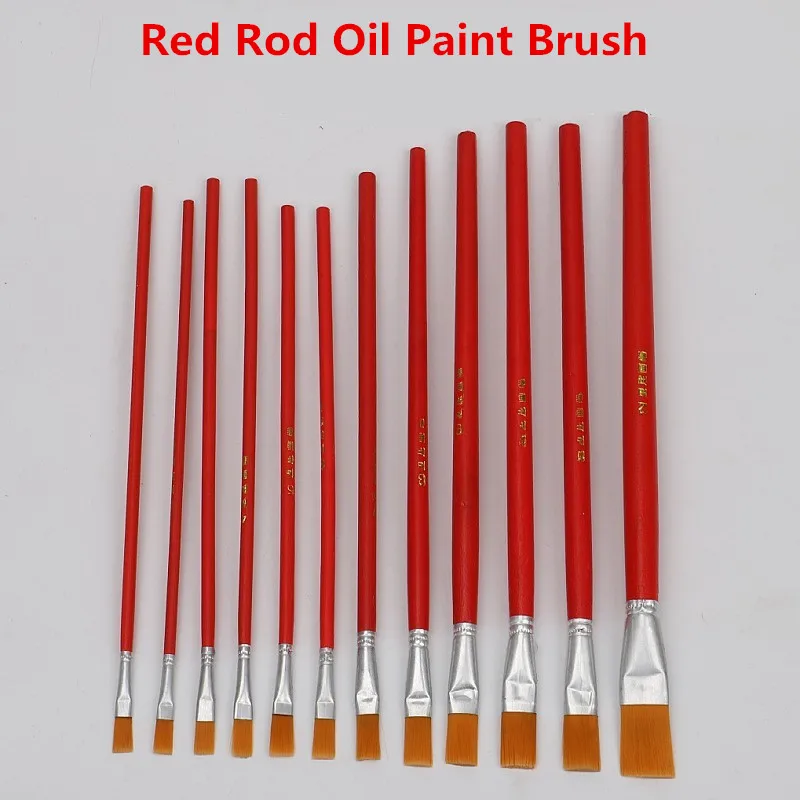 

12 шт./компл. тонкая искусственная ручная краска с красным крючком, ручка для рисования, кисть для рисования