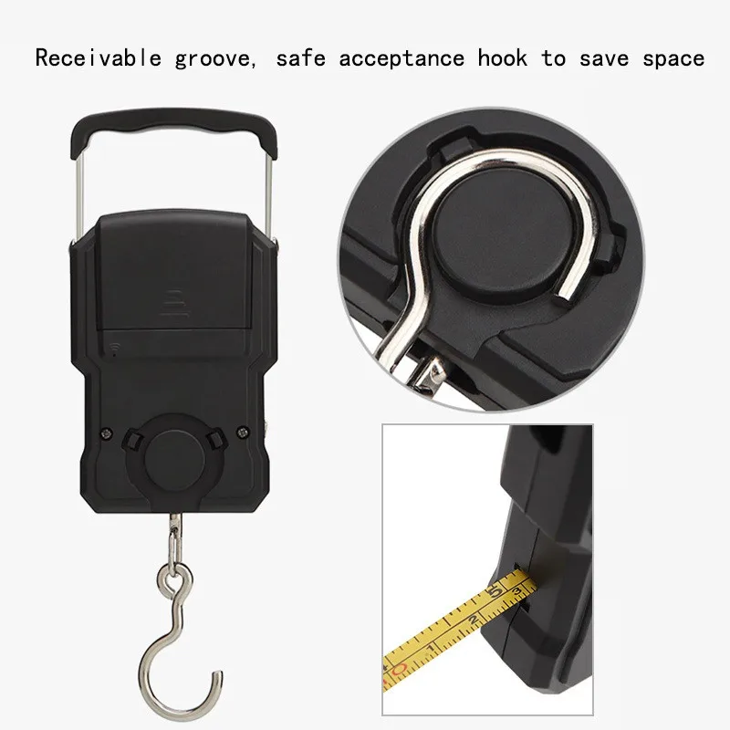 Цифровые весы с измерительная лента для Чемодан путешествия Вес ing безмен висит