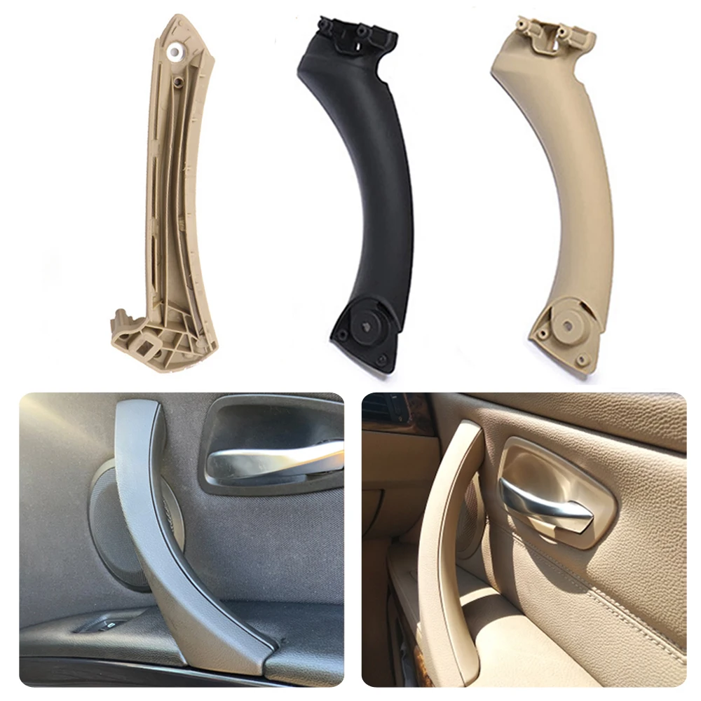 

Beige Black Car Inner Handle Interior Door Panel Pull Trim Cover For BMW Sedan E90 335i 2006-2008 Car Styling