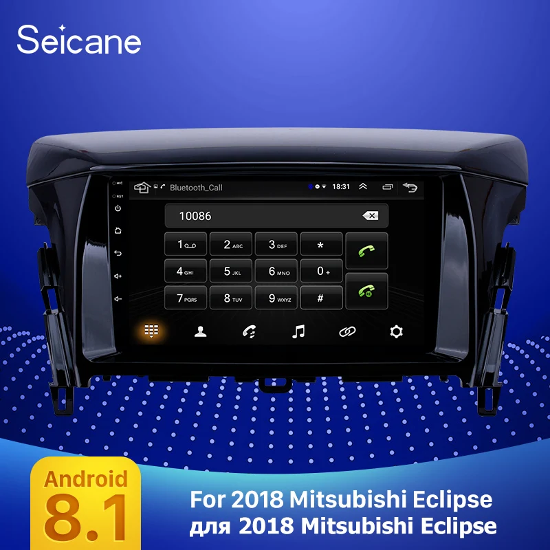 Автомагнитола Seicane 2DIN HD 9 '' Android 8 1 для Mitsubishi Eclipse 2018 с AUX Wi Fi поддержкой Carplay