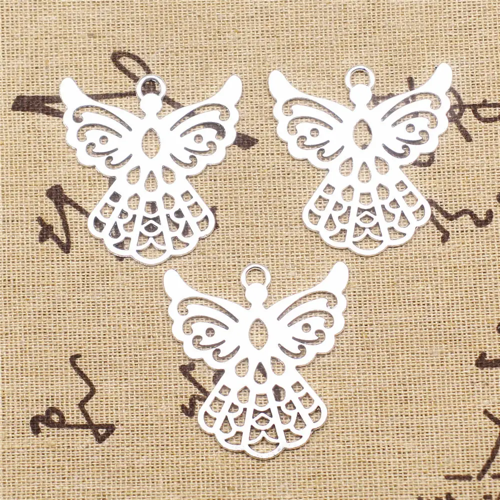 

Фурнитура для ювелирных изделий, компоненты, подвески для сережек 41x39 мм, ангельский страж, фотоэлемент, 5 шт.