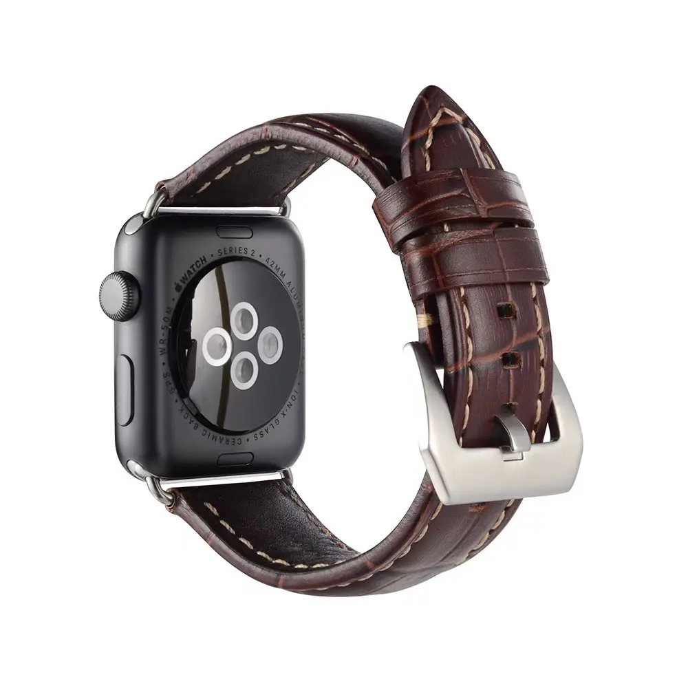 Ремешок iWatch в ретро стиле из натуральной кожи, сменный ремешок для Apple Watch, 44 мм, 42 мм, серия 3, 2, 1, спортивный ремешок iwatch 38 мм