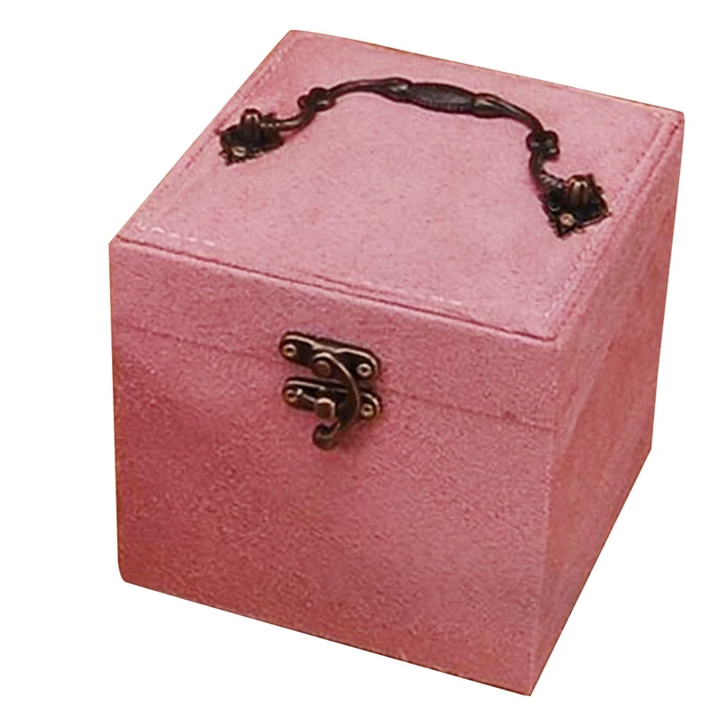 

Retro Jewelry Box European-Style Compact Multi-Layer Lattice Bracelet Earrings Jewelry Storage Makeup Box