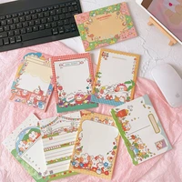 cartoon cute bunny notes message paper color memo pad planner stickers notepad notebook diary kawaii school supplies stationery