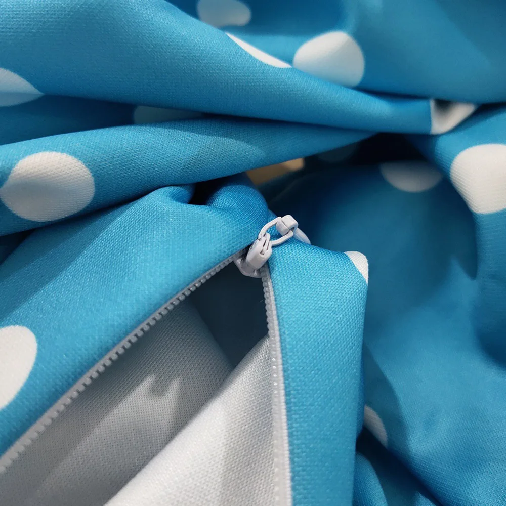 Кружевное платье миди с короткими рукавами синее элегантное летнее в горошек