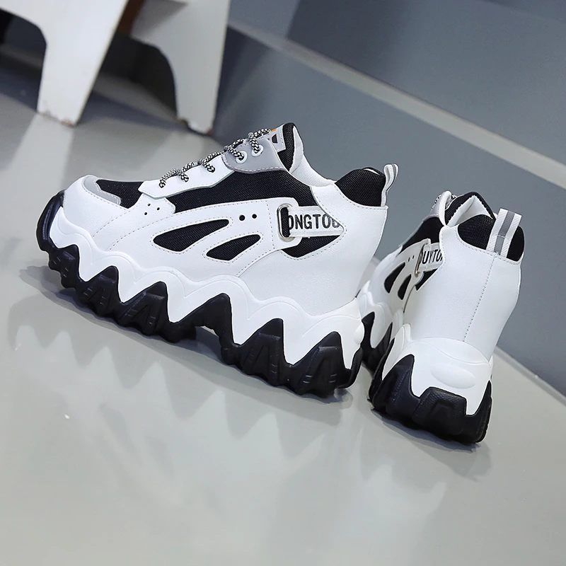 Кроссовки на танкетке 10 см/3 9 дюйма модная женская обувь массивные кроссовки