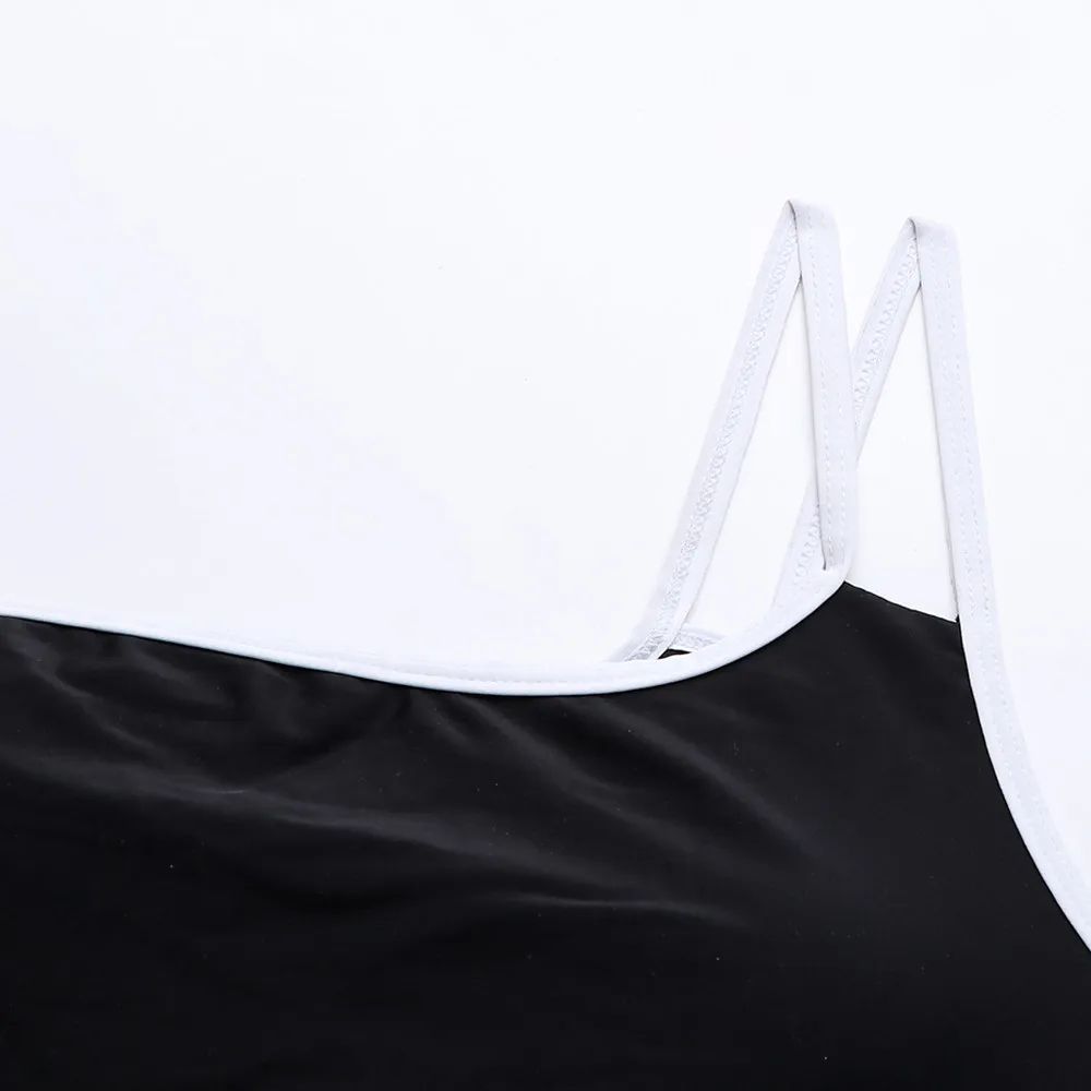 

One Shoulder Swimsuit With Skirt Bikini Women Swimwear Beachwear