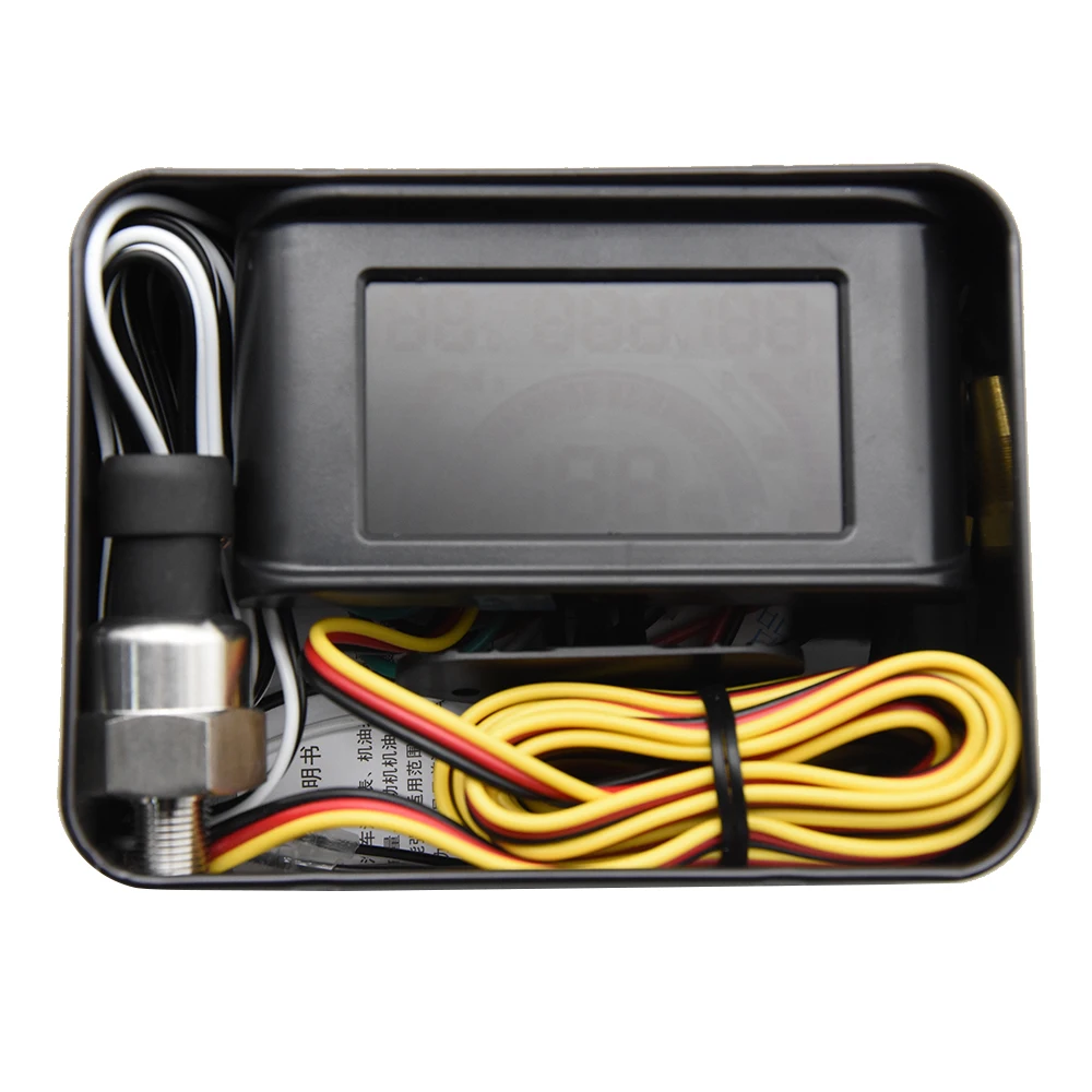 4 в 1 Автомобильный ЖК цифровой измеритель вольтметр + давление масла датчик