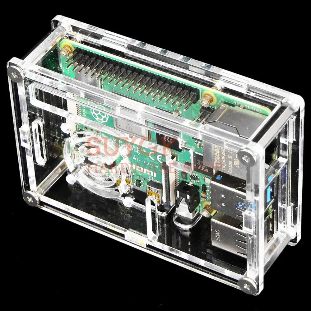 4 цвета вариант Raspberry PI 4 корпус коробка полиметилметакрилатные акриловые корпус для PI4 Модель B 1 ГБ/2 ГБ/4 ГБ пластиковый корпус оболочка Крышка