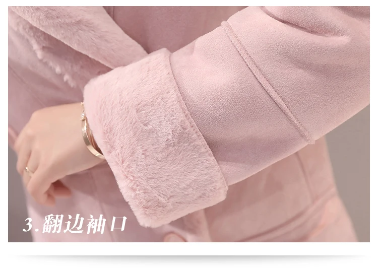 Winter Velvet Suede Jacket Coats Women Winter Outerwear Fashion Coat Thick Warm Faux Sheepskin Long Casual Female Overcoat