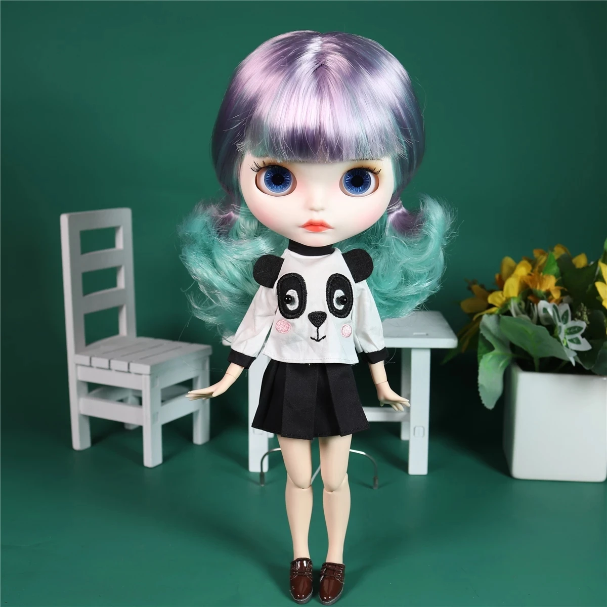 Ледяной DBS Blyth кукла игрушка наряд платье костюм Панда Милая юбка рубашка подарок