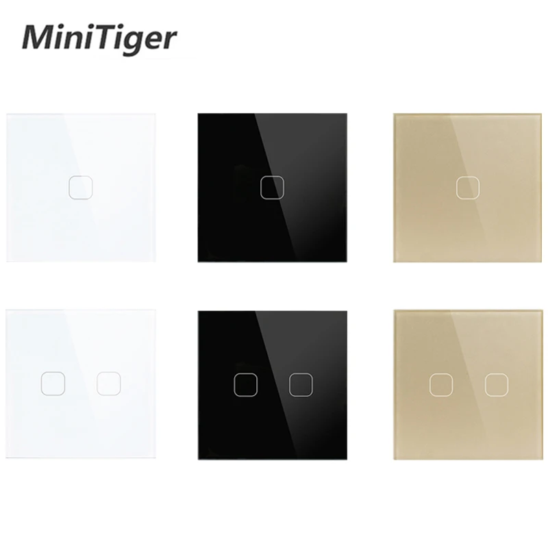 Сенсорный выключатель стандарт ЕС/Великобритании белая панель из хрустального