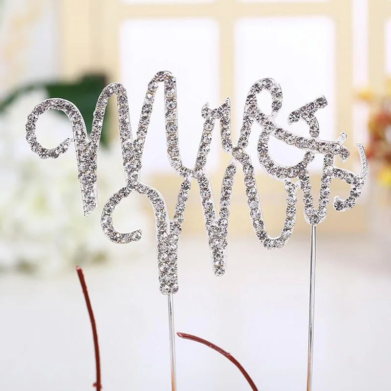 1 шт. Очаровательная Алфавит bling кристалл алмаза Вставка карты торт украшение