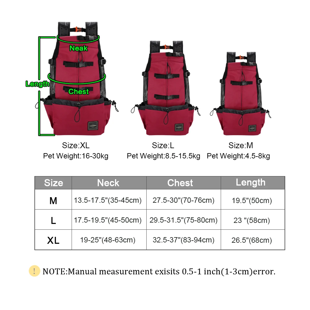 

Breathable Pet Dog Carrier Bag for Large Dogs Golden Retriever Bulldog Backpack Adjustable Big Dog Travel Bags Pets Products