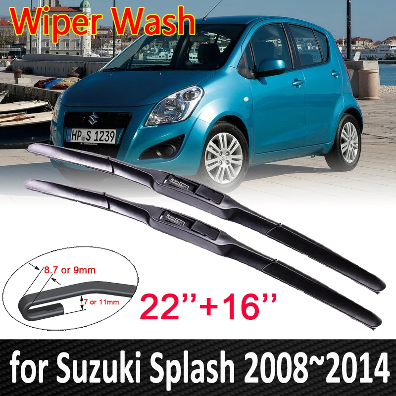 

Car Wiper Blades for Suzuki Splash 2008~2014 EX 2009 2010 2011 2012 2013 Front Windscreen Wipers Car Accessories Stickers
