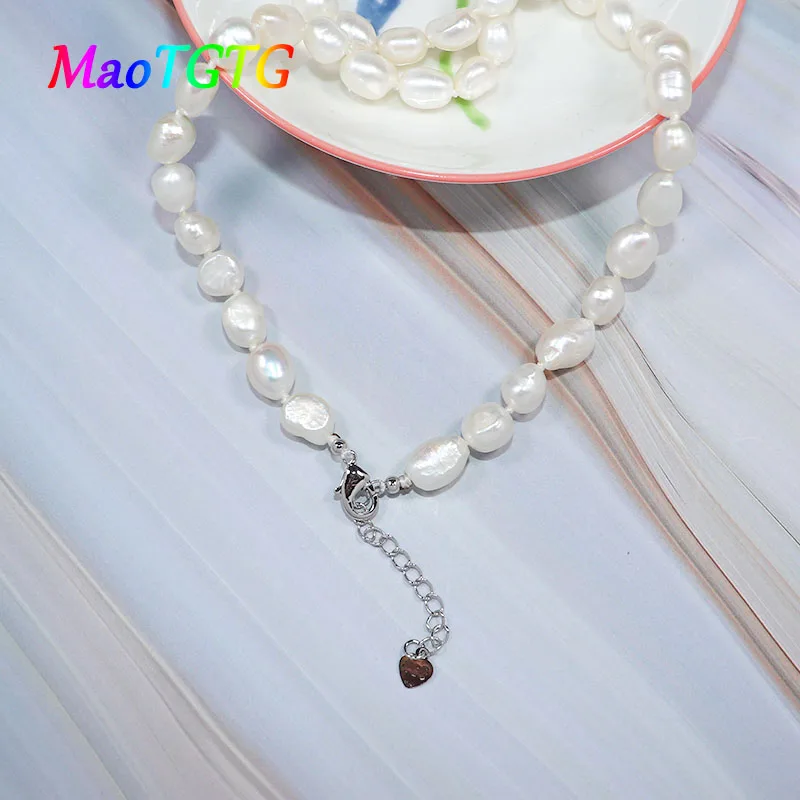 

Fashion Natural Freshwater Pearl Necklace For Women Double-faced Freshwater Pearl Necklaces Party Wedding Jewelry Gift Wholesale