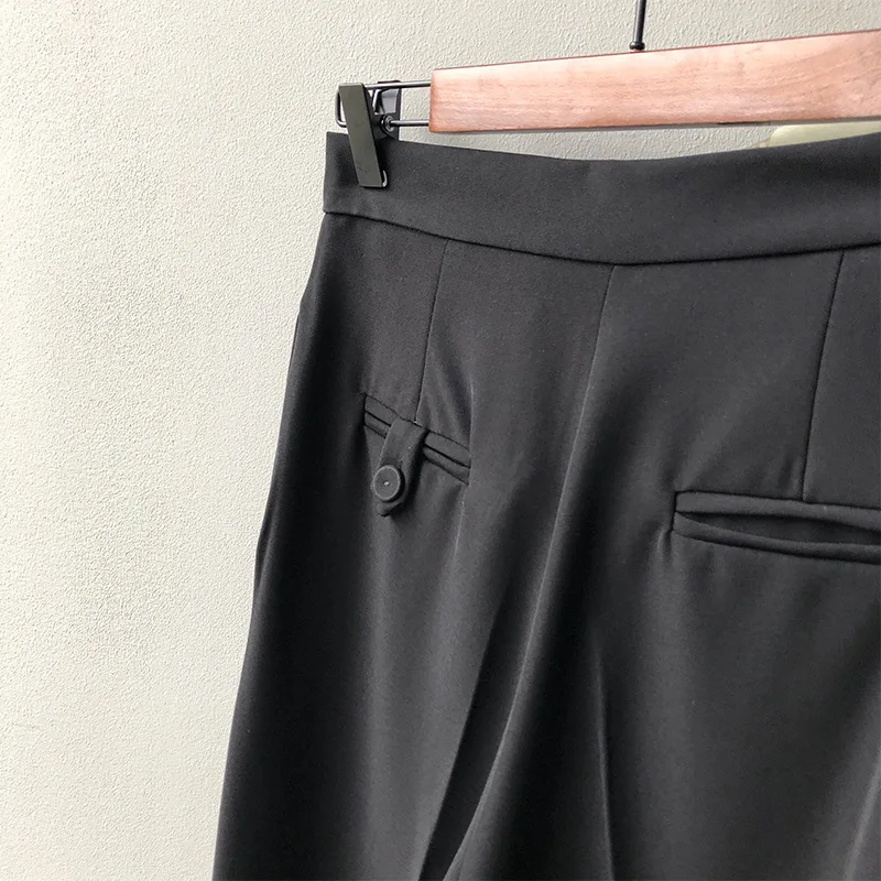 2020 Весенние Новые Стильные корейские свободные штаны женские прямые брюки с