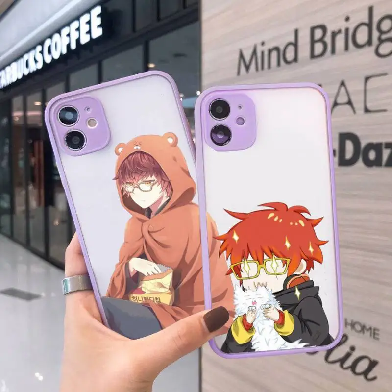 

707 cute aesthetic cartoon anime Phone Case matte transparent For iphone 7 8 11 12 plus mini x xs xr pro max cover