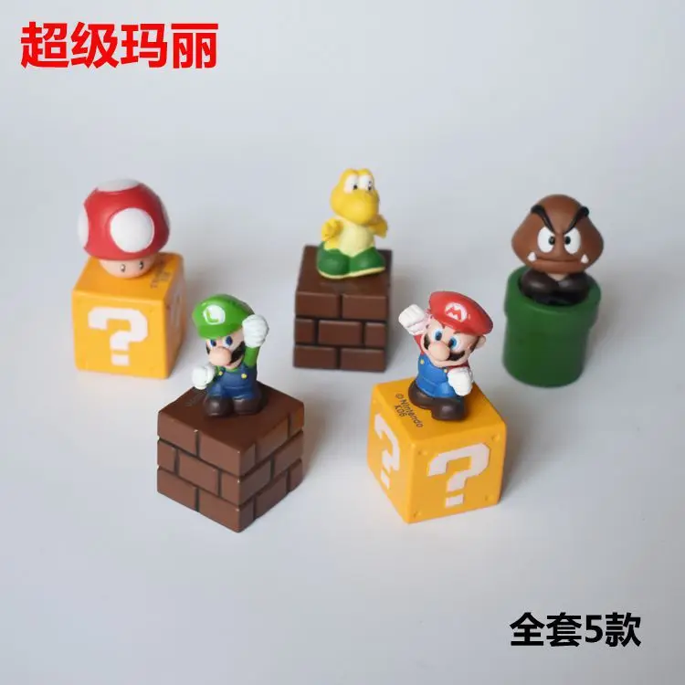 5 шт./компл. новые фигурки супер Брос из блоков игрушки ПВХ для детей Goomba luilan Koopa