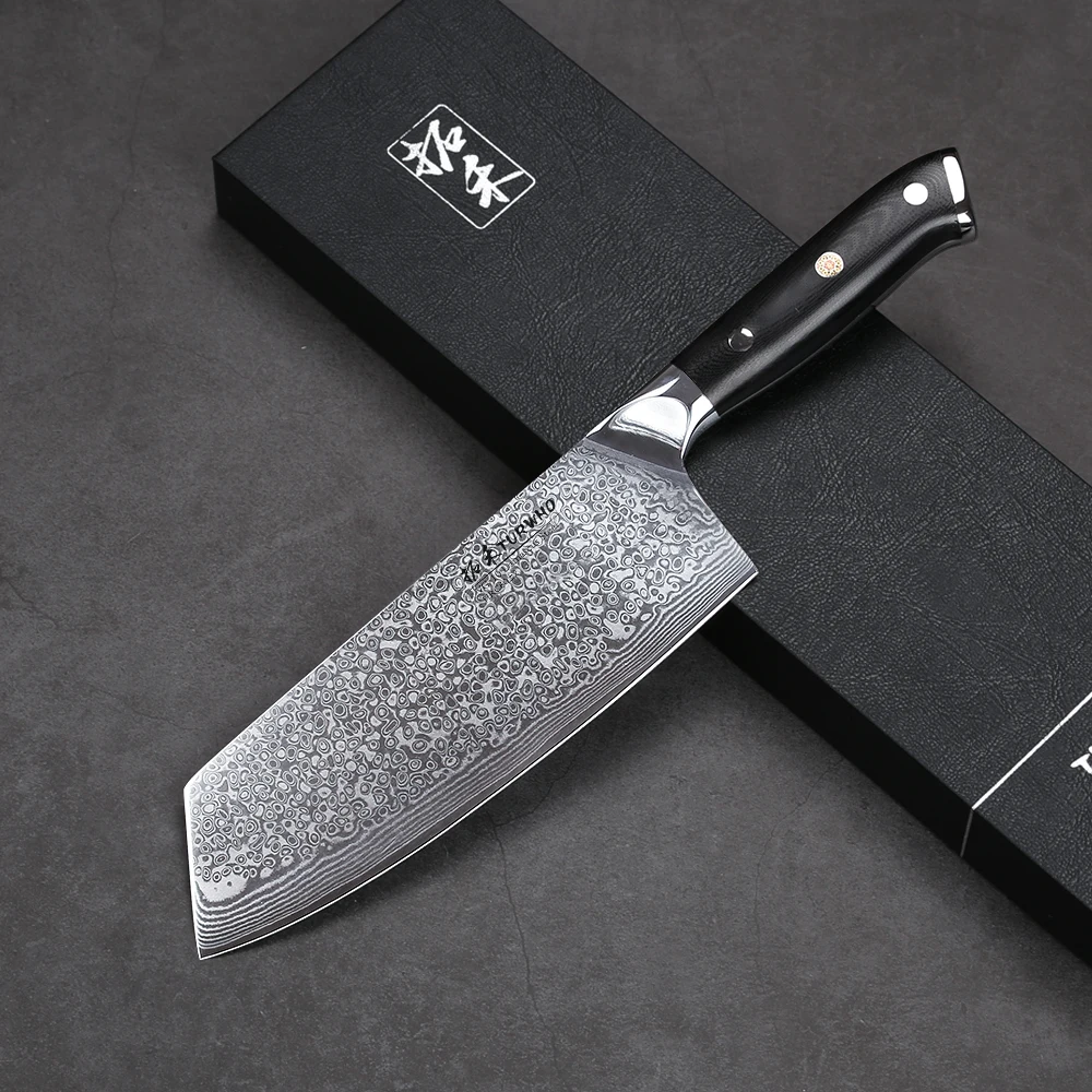 TURWHO 7,5 ''профессиональный нож мясника японский дамасский стальной нож очень острый разделочный нож кухонный поварской нож шеф-повара