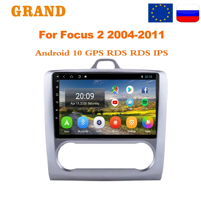 

GRAND TS10 Android For Ford Focus 2 3 Mk2 Mk3 2004 2005-2011 Car Radio Multimedia Player Navigation GPS 2 din dvd RDS DSP IPS