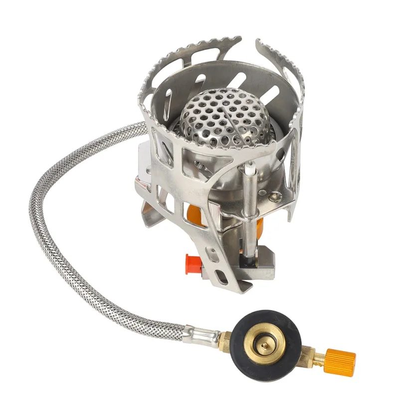 Новая уличная газовая ветрозащитная плита горелка для кемпинга складная