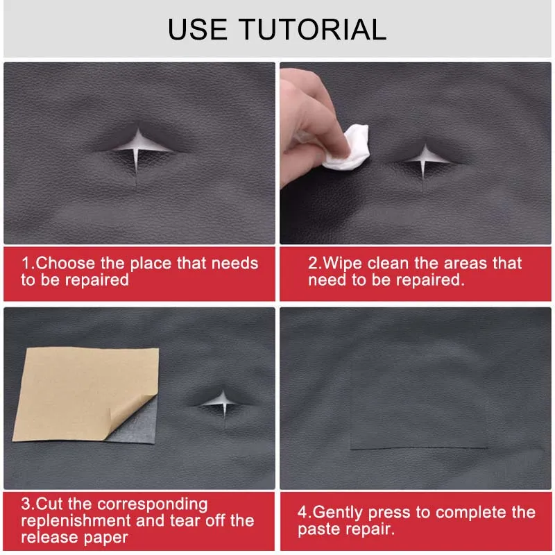 Самоклеящиеся наклейки для ремонта кожи 2 листа 20 х30 см | Дом и сад