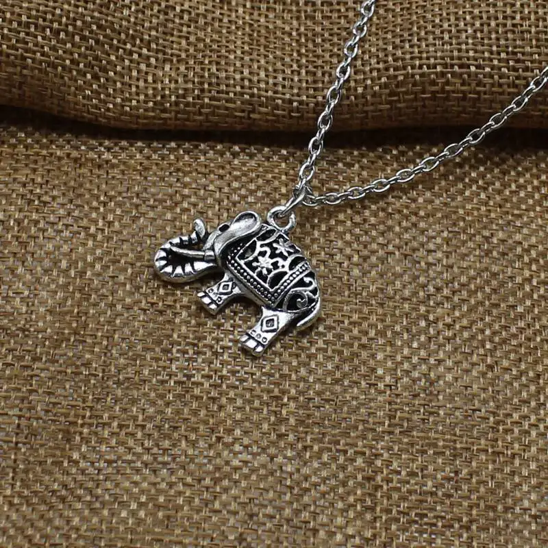 Гламурный ретро полый слон кулон ювелирные изделия Дамская мода подарок