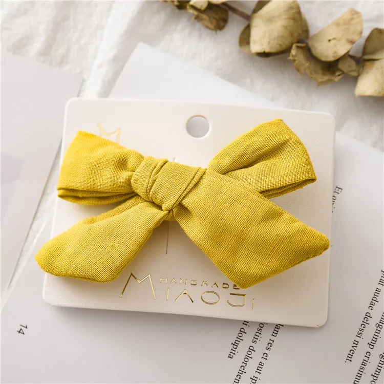 

Children's Cloth Hairpin Bow Baby Side Clip Girl Hairpin Clip Japanese and Korean Fashion Hair Accessories Hair Clips