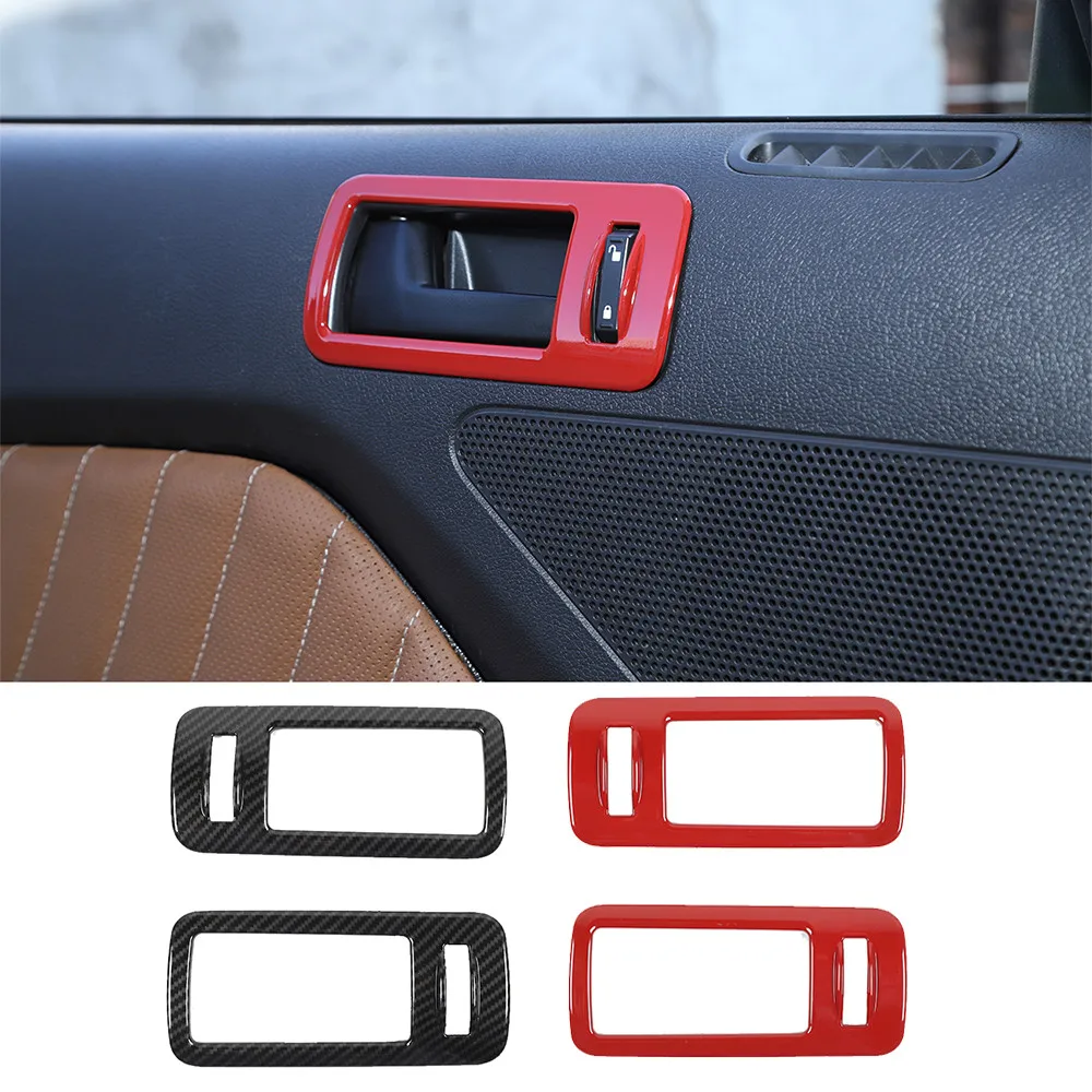 

ABS накладка на внутреннюю дверную ручку декоративная отделка, подходит для Ford Mustang 2004-2014, автомобильные аксессуары