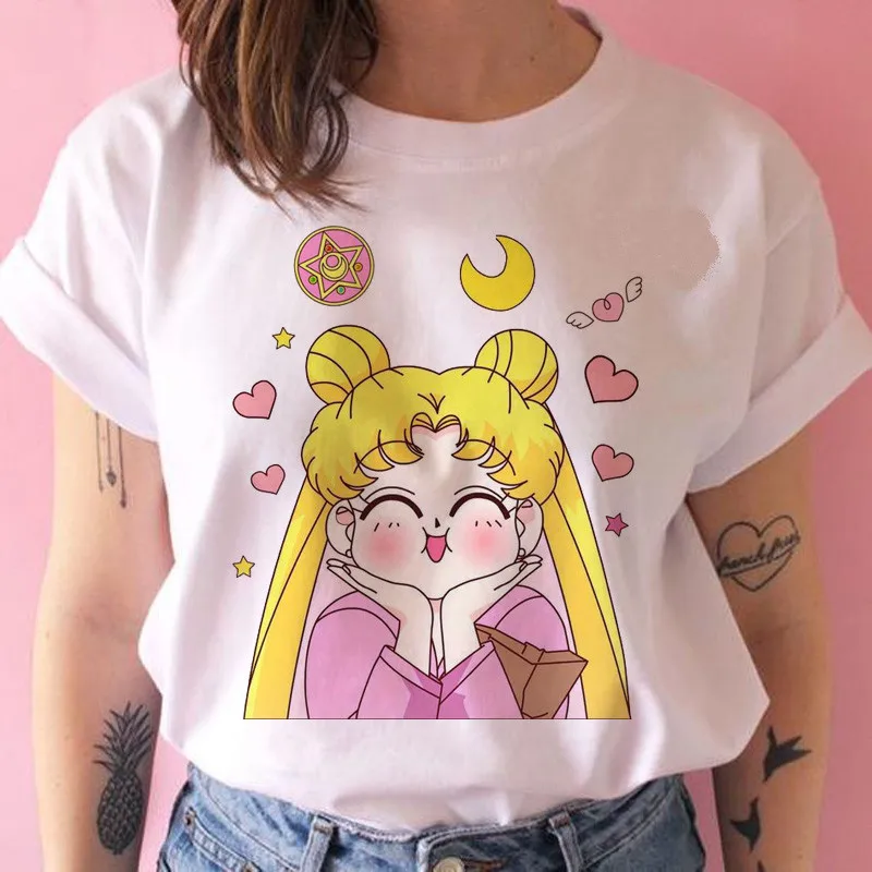 

Sailor Moon t shirt women graphic kawaii cartoon korean clothes tshirt grunge funny japanese harajuku t-shirt ulzzang top tee