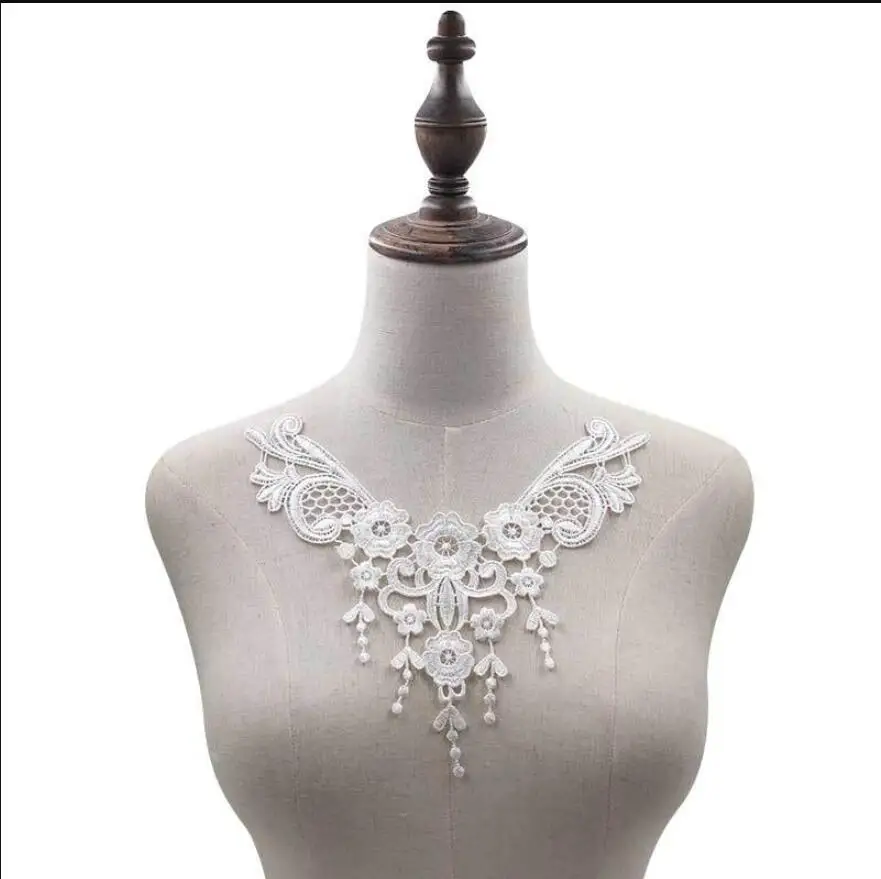 4 шт. белый вырез Кружевная аппликация сетчатая отделка для одежды аксессуары