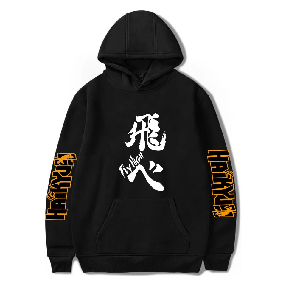 

Haikyuu hoodies anime Sweatshirt Boys/Girls Harajuku Karasuno High School cosplay mens Hooded Jacket Casual Sportswear Oversized