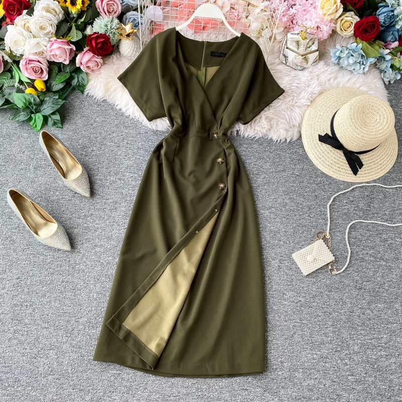 Женское винтажное платье Черное вечернее в Корейском стиле модель ZT5202 на весну и