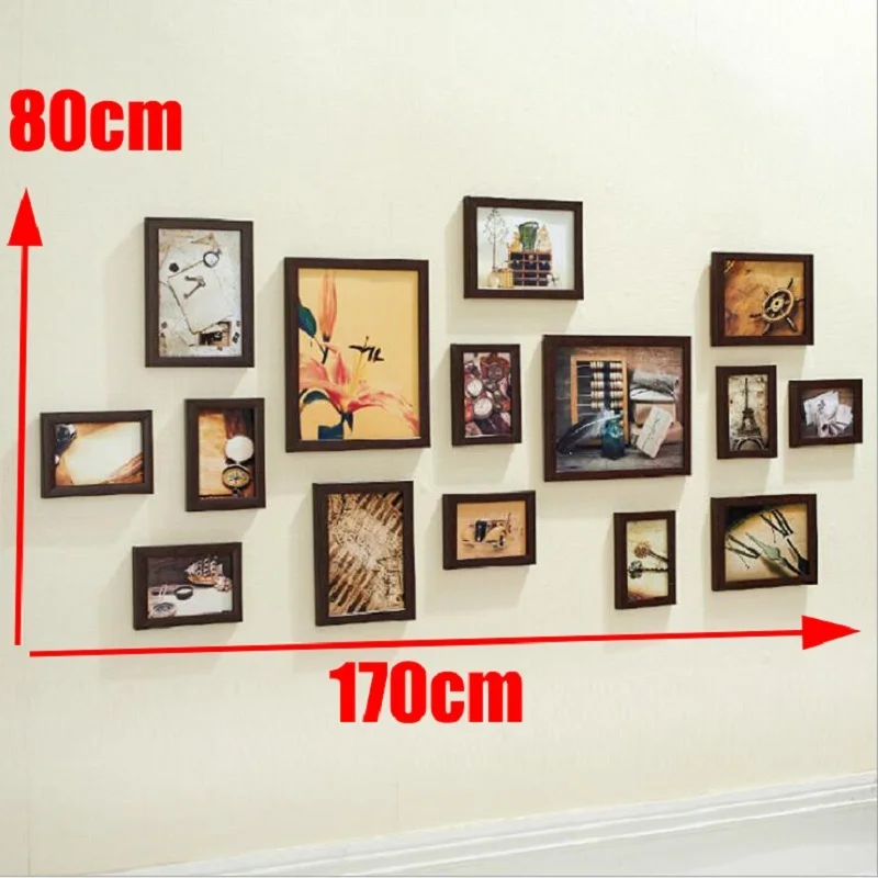 15 шт./компл. деревянные рамки для фотографий на стену фоторамка с изображениями