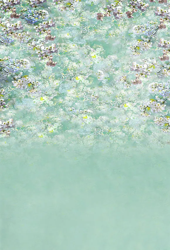 

5x7ft красивый вид зеленый фон Flowe Custom Photo Studio Backdrop Vinyl 220cm x 150cm