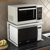 retractable microwave shelf double layers oven shelf kitchen equipment receives storage goods multi story landing type