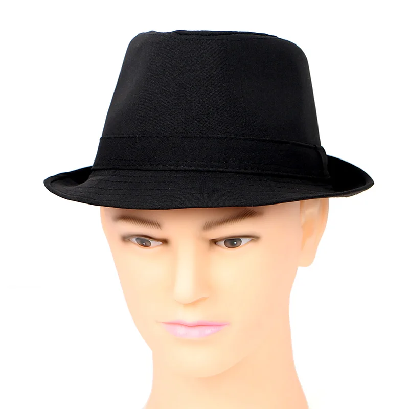 Классическая фетровая шляпа Мужская модная Осенняя черная однотонная
