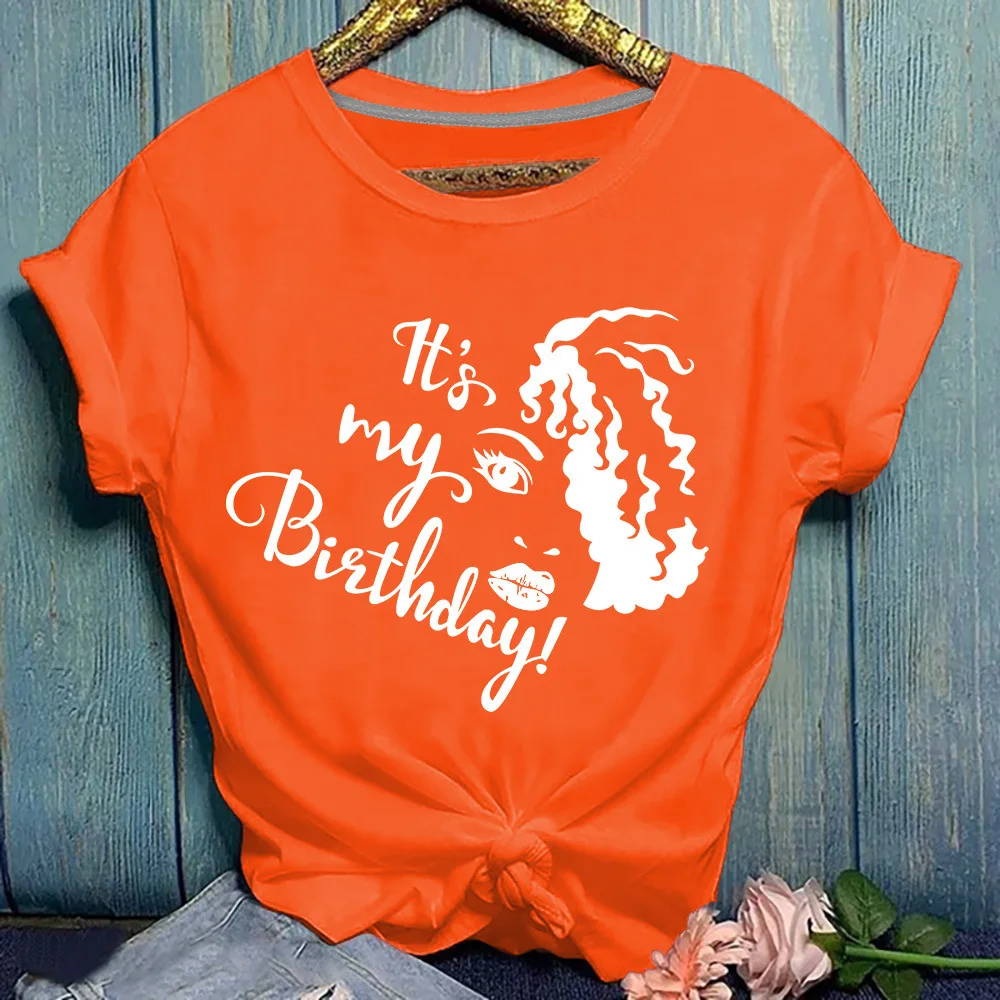 Женская летняя футболка с надписью It's My Birthday | одежда