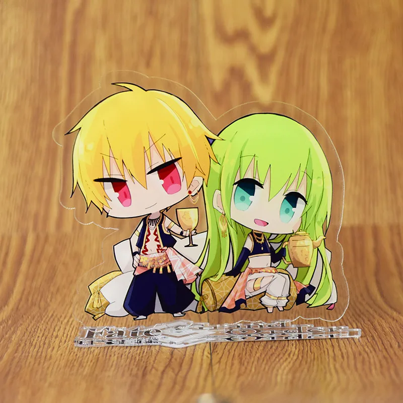 Аниме мультфильм Fate Grand Order FGO Saber акриловый брелок для ключей подставка фигурка