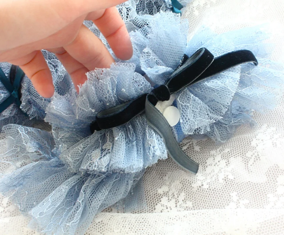 Free Shipping Handmade Dog Dress Pet Clothes Sexy Higher-Ups Senior Haze Blue Hollow Out Bud Silk Soft Yarn Princess Cat Tutu | Дом и сад