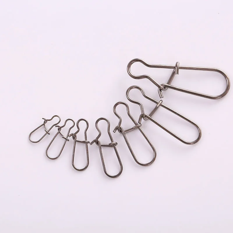 

100pcs Fishing Swivel Snap Snaps Accessories Fast Lock Sporting Goods Stainless Steel NiceFastlock Arc Outdoor Fishing_hook